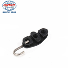 FTTH leather wire rope clamp leather wire hook S-shaped fixing butterfly fiber optic hook leather wire rope clamp
