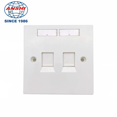 ANSHI 2 Ports Ethernet 86Type Keystone Faceplate Decoration Wall Plate