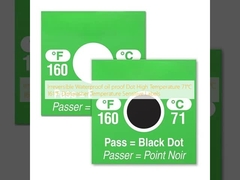 Irreversível à prova de óleo impermeável ponto Alta temperatura 71°C 161°F Lavadora de louça Temperatura Sensível rótulos