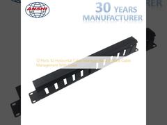 12 Portos 1U Gestor de cabos horizontais Negro 19 Gerenciamento de cabos com cobertura