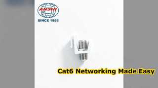 Instalação fácil e gratuita do conector Cat6 Keystone