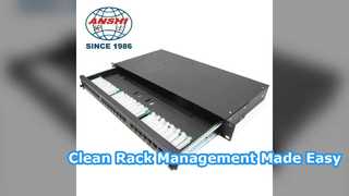 Patch Panel Cat5e de 24 portas com gaveta removível