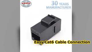 Configuração fácil do acoplador Keystone Cat6 RJ45
