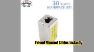 Estenda cabos Ethernet com acopladores metálicos RJ45 blindados
