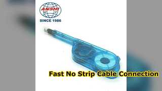 Conector rápido de cabo de cobre de 10 pares sem ferramenta de tira