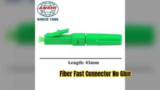 Conector rápido de fibra óptica sem cola sem instalação polonesa