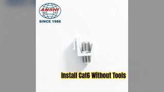 Instalação fácil e gratuita do conector Cat6 Keystone