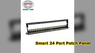 Patch Panel CAT6 inteligente de 24 portas com indicadores LED