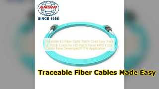 Patch cord de fibra óptica LC rastreável para data centers
