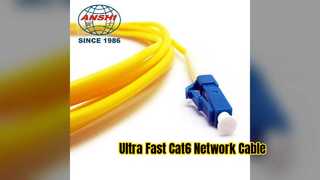 Rede confiável de cabo patch Ethernet Cat6 de alta velocidade