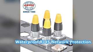 Conector Ethernet de porta dupla impermeável RJ45 protegido