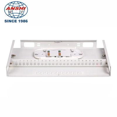 ANSHI Wall Mount Fiber Optic Patch Panel 19 Inch 24 / 48 Port