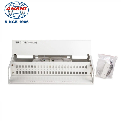 ANSHI Wall Mount Fiber Optic Patch Panel 19 Inch 24 / 48 Port