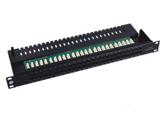 Professional 110 IDC / Krone IDC Cat3 Patch Panel , 25 / 50 Port Voice Patch Panel 6P4C