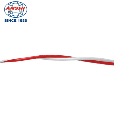 White Red Telephone Cable 2 Core 0.5mm PE Insulated Wire