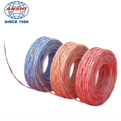 White Red Telephone Cable 2 Core 0.5mm PE Insulated Wire