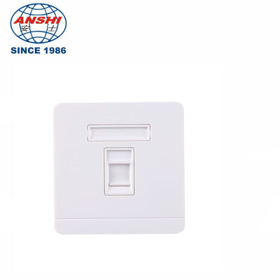 Placa Frontal de Telecomunicações ANSHI RJ45 86x86mm com Orifício Único e Duplo