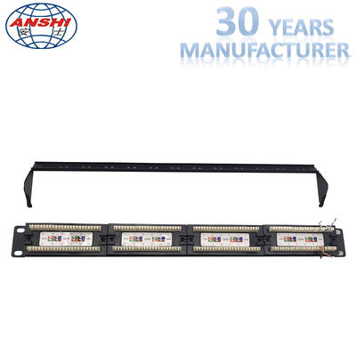 PANEL DE PATCH 24 PORT 19 polegadas CAT5E/CAT6/CAT6 UTP PANEL DE PATCH montado em rack