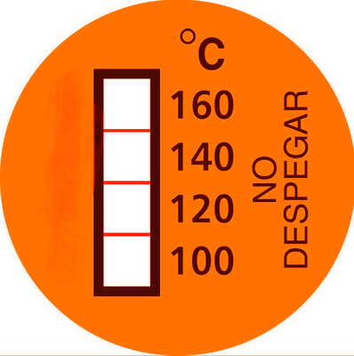 Restaurantes Rótulos sensíveis à temperatura irreversível 100-160°C para aplicações de alta temperatura