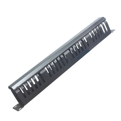 Rede 1U 19 polegadas 24 portas 48 ranhuras Gestão de cabo de metal horizontal