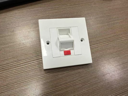 ANSHI LJ6C Placa de Parede Estilo Britânico Snap-In 1 Porta RJ45 Moldura 86*86MM