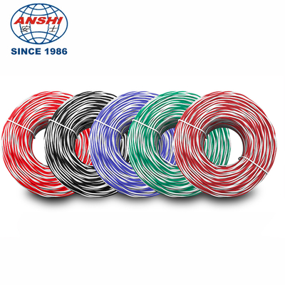 White Red Telephone Cable 2 Core 0.5mm PE Insulated Wire