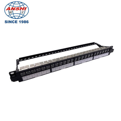 19 polegadas 1U Modular Tipo Rack Mount Patch Panel UTP & FTP para rede e cablagem