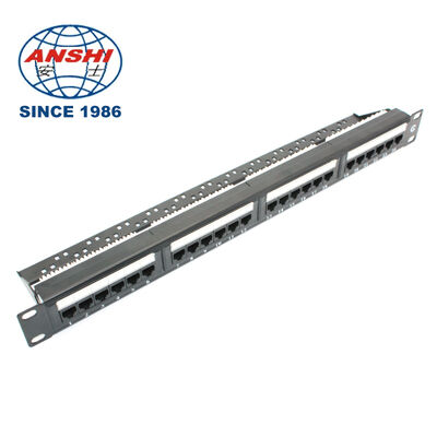 19 polegadas 32 Portos vazios STP FTP Panel de distribuição de rede protegido RJ45 CAT5E CAT6 Rack Mount
