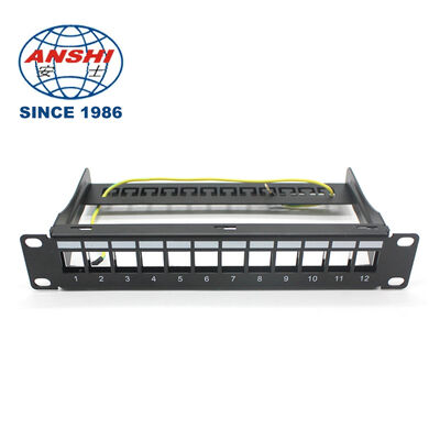 19 polegadas 32 Portos vazios STP FTP Panel de distribuição de rede protegido RJ45 CAT5E CAT6 Rack Mount