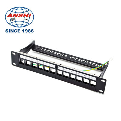 19 polegadas 32 Portos vazios STP FTP Panel de distribuição de rede protegido RJ45 CAT5E CAT6 Rack Mount