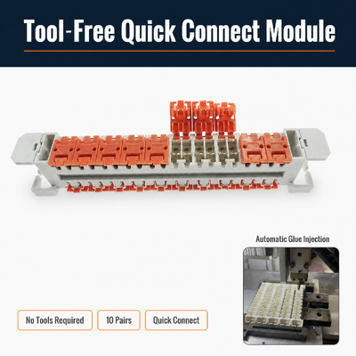 3M 10 Pair Toolless Jelly Filled Quick Connection LSA Plus Module para confiabilidade de rede de alta integridade