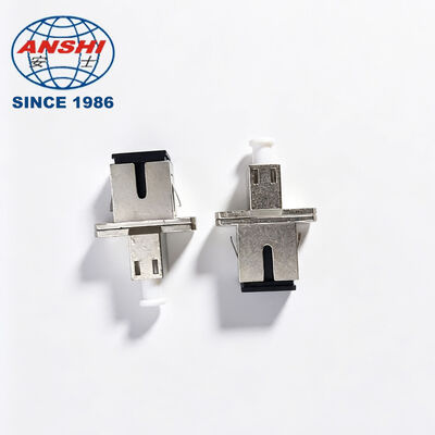 SC para LC Adaptador híbrido de fibra óptica PC/APC, flange de metal, modo único / modo múltiplo para pigtail de cordão de parche