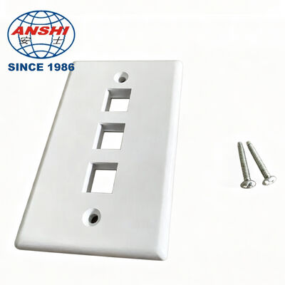 ANSHI 120 Tipo US Padrão Placa de parede, 3 portas RJ45 RJ11