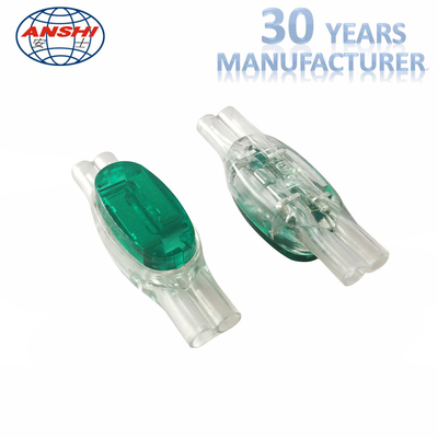 CONECTOR DE TOPO DE FIO DE 2 A 2 PINOS U1B VERDE COR 0,9-1,3MM COM GRAXA