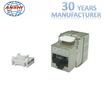 Grau trapezoide liga de zinco protegido Toolless CAT7 CAT5E de STP RJ45 Jack 180